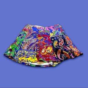 Ralph Lauren Multicolor Paisley Patchwork Mini Skirt